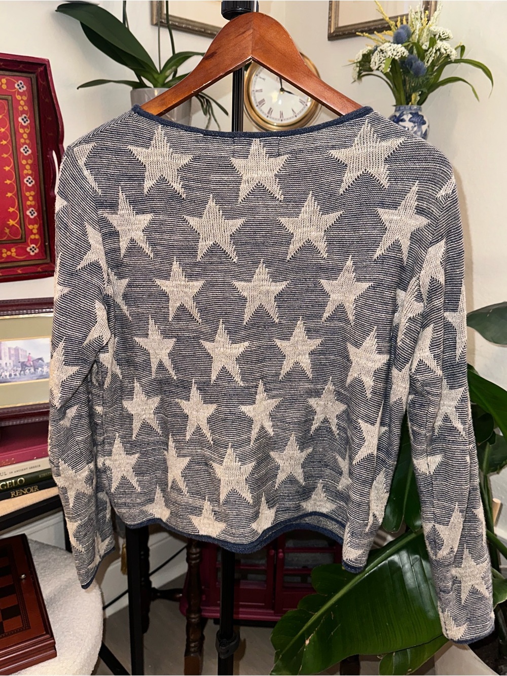 Vintage Denim & Supply Ralph Lauren Blue Star Knitted Relaxed Sweater - Picture 3 of 9
